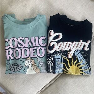 ZARA KIDS: Graphic T-Shirts - Cosmic Rodeo & Cowgirl